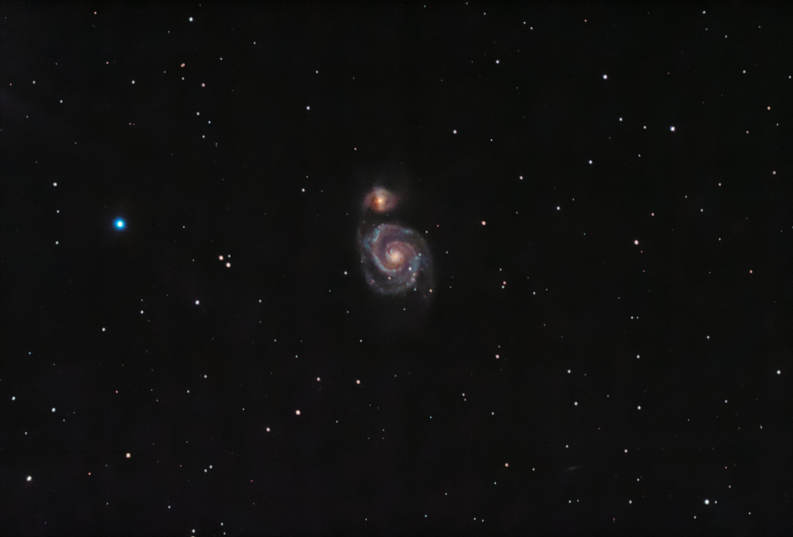 M51 Whirlpool Galaxy captured with #myStellina