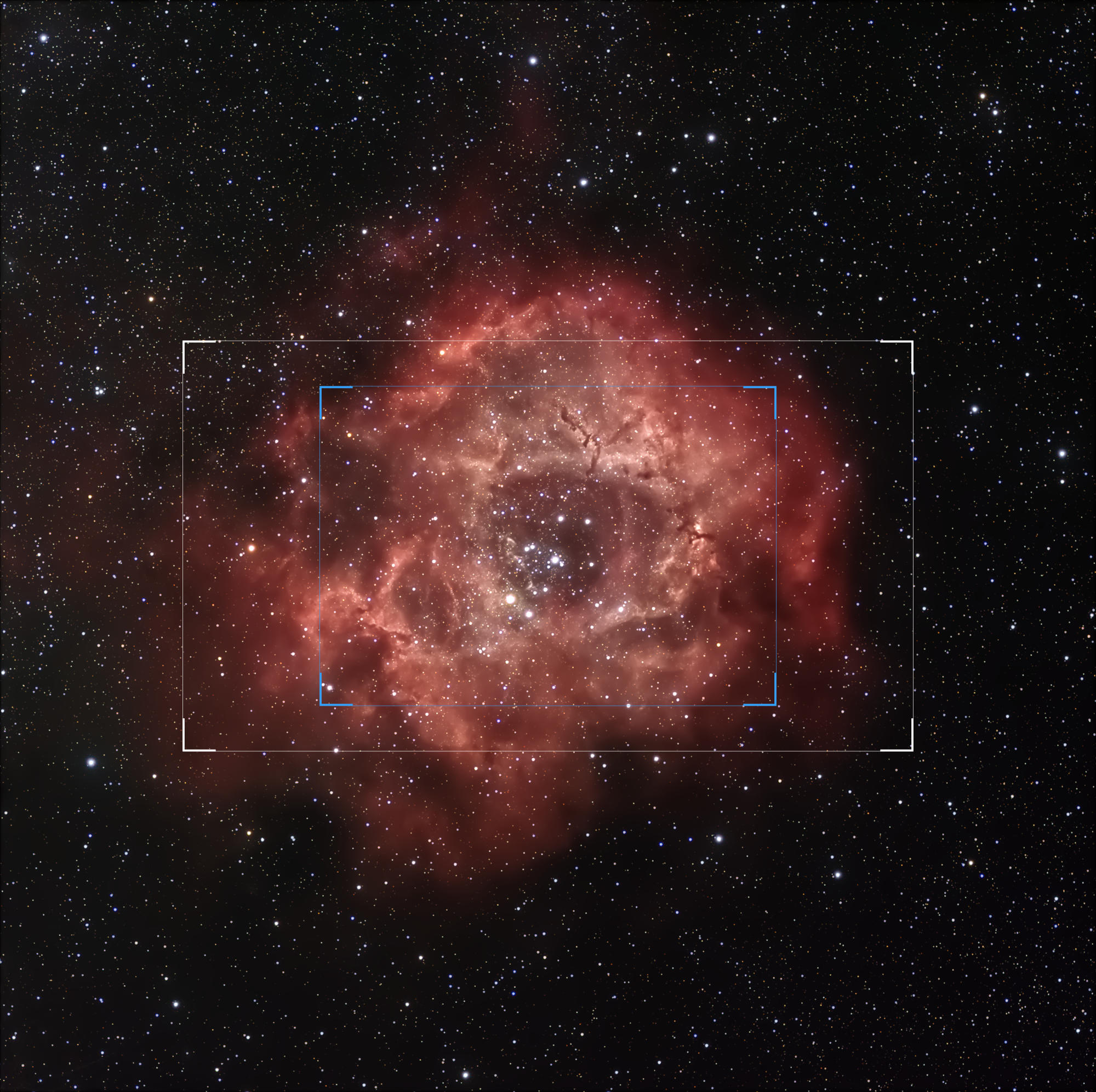 Rosette Nebula premier "mode panorama" jamais intégré à un télescope