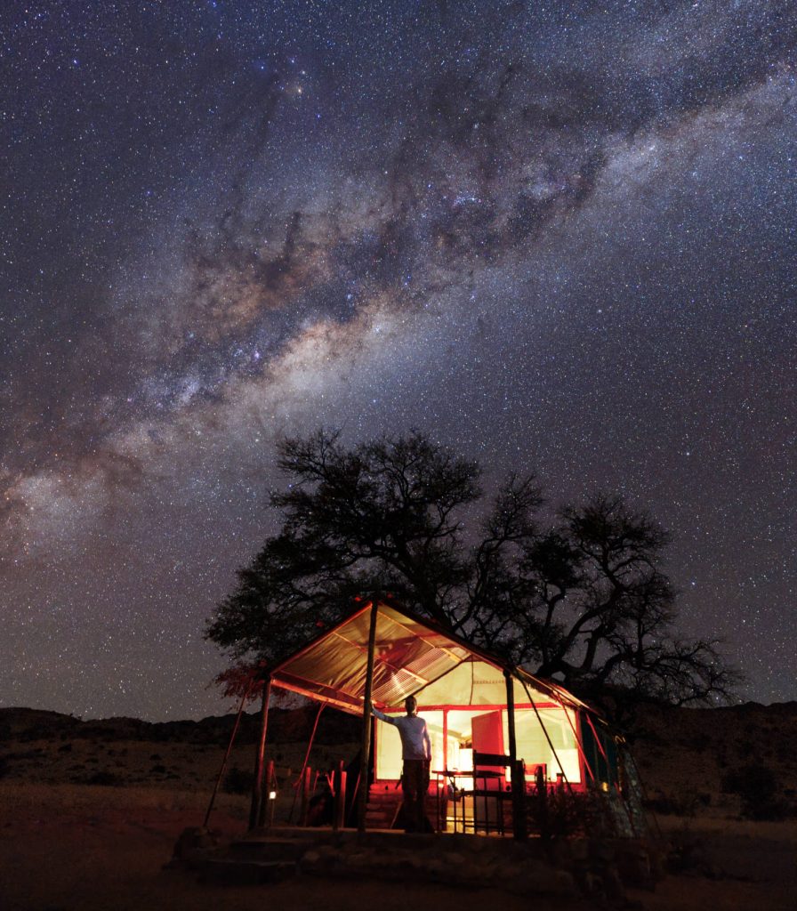 hut under the Milky Way Arch